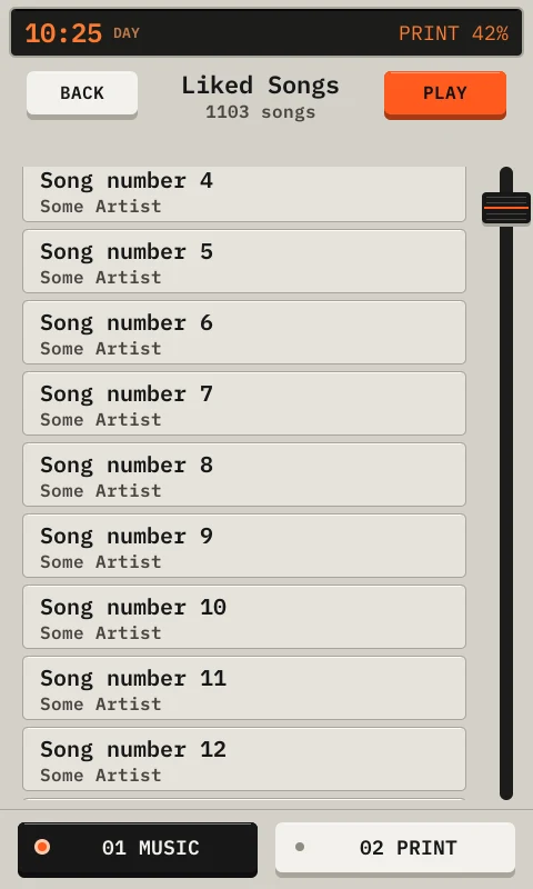 The tracks of Liked Songs