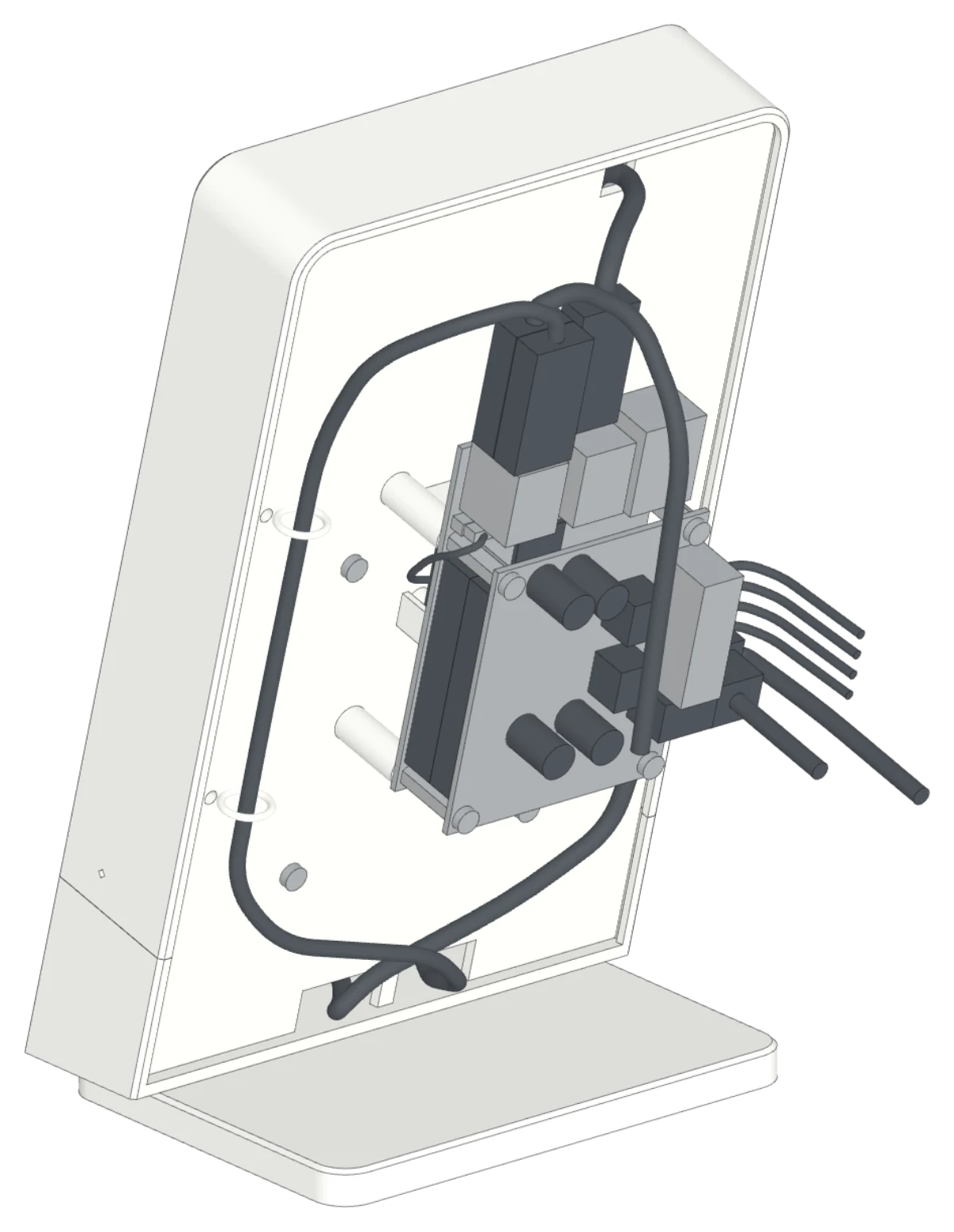 The rear of the Printdeck with the cable routing
